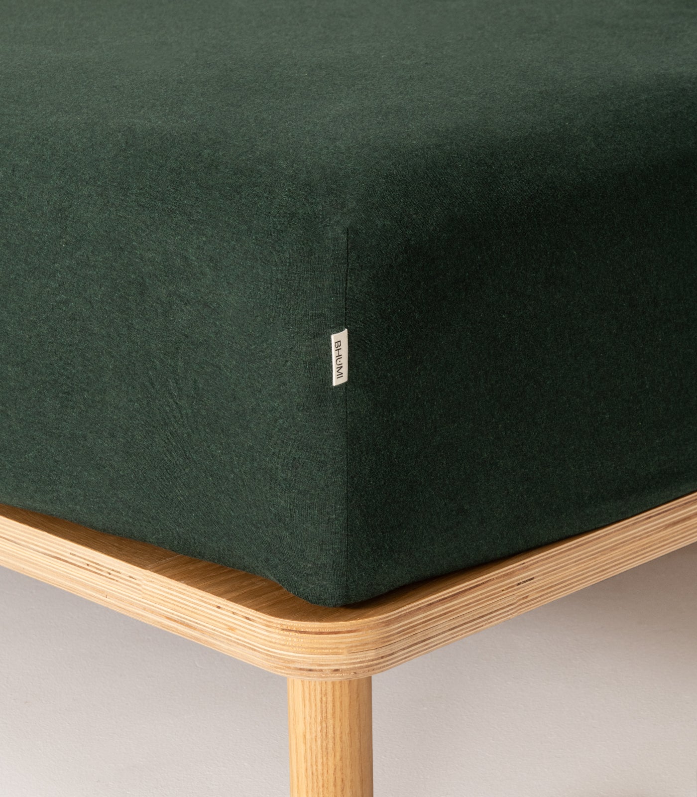 Bhumi Organic Cotton - Fitted - Jersey Sheet - Green Melange
