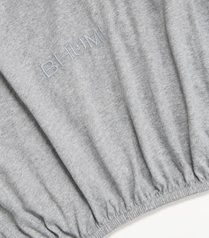 Grey Melange - Jersey Fitted Sheet Set