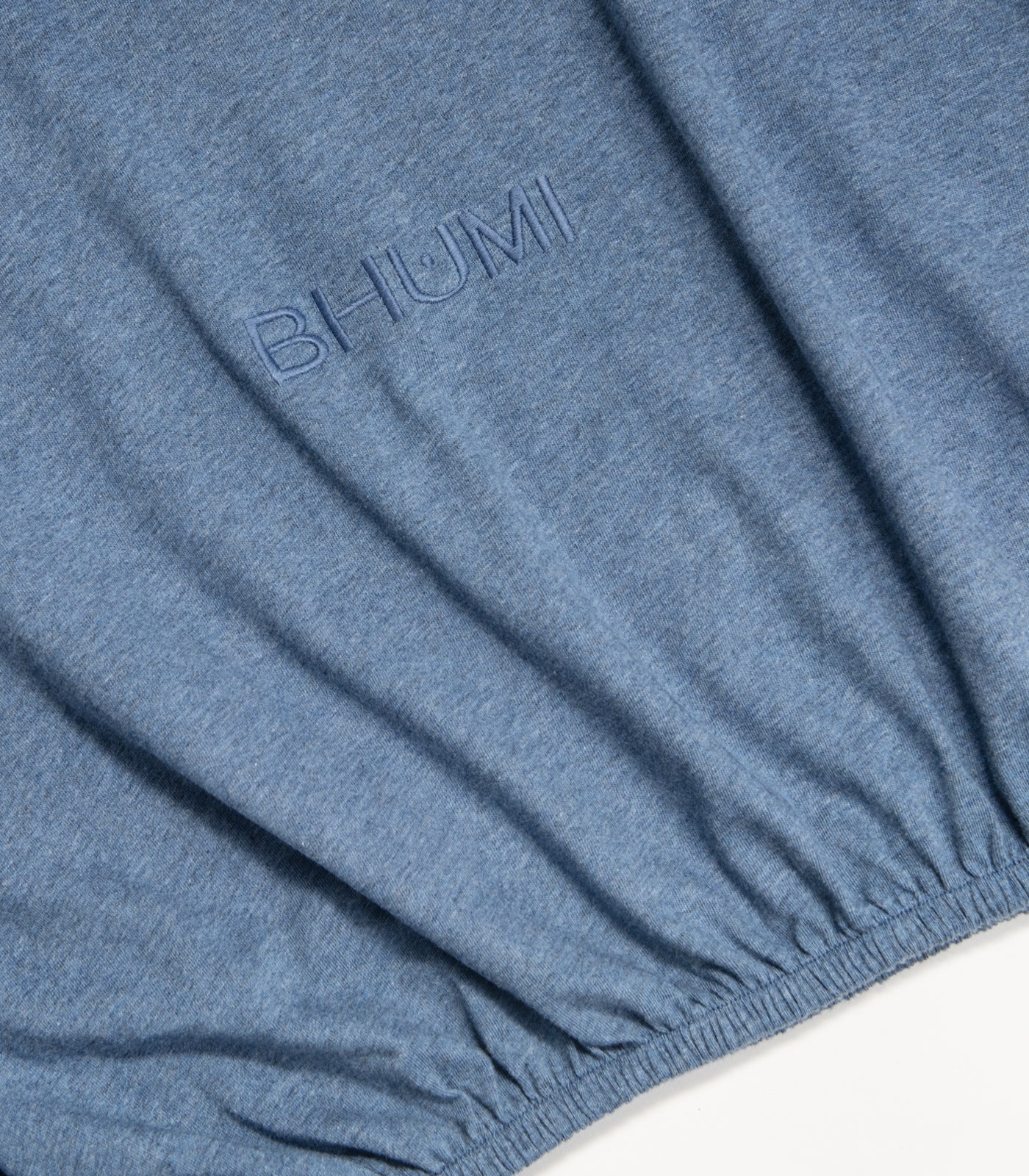 Ocean Blue Melange - Jersey Fitted Sheet Set