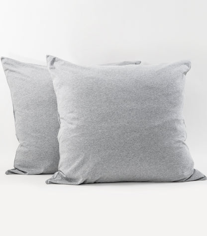 Grey Melange - Jersey European Pillow