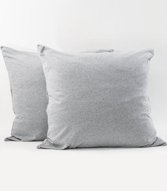 Grey Melange - Jersey European Pillow