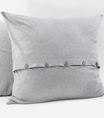 Grey Melange - Jersey European Pillow