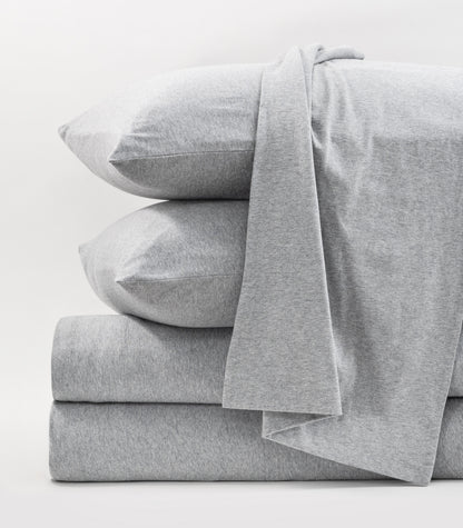 Grey Melange - Jersey Sheet Set