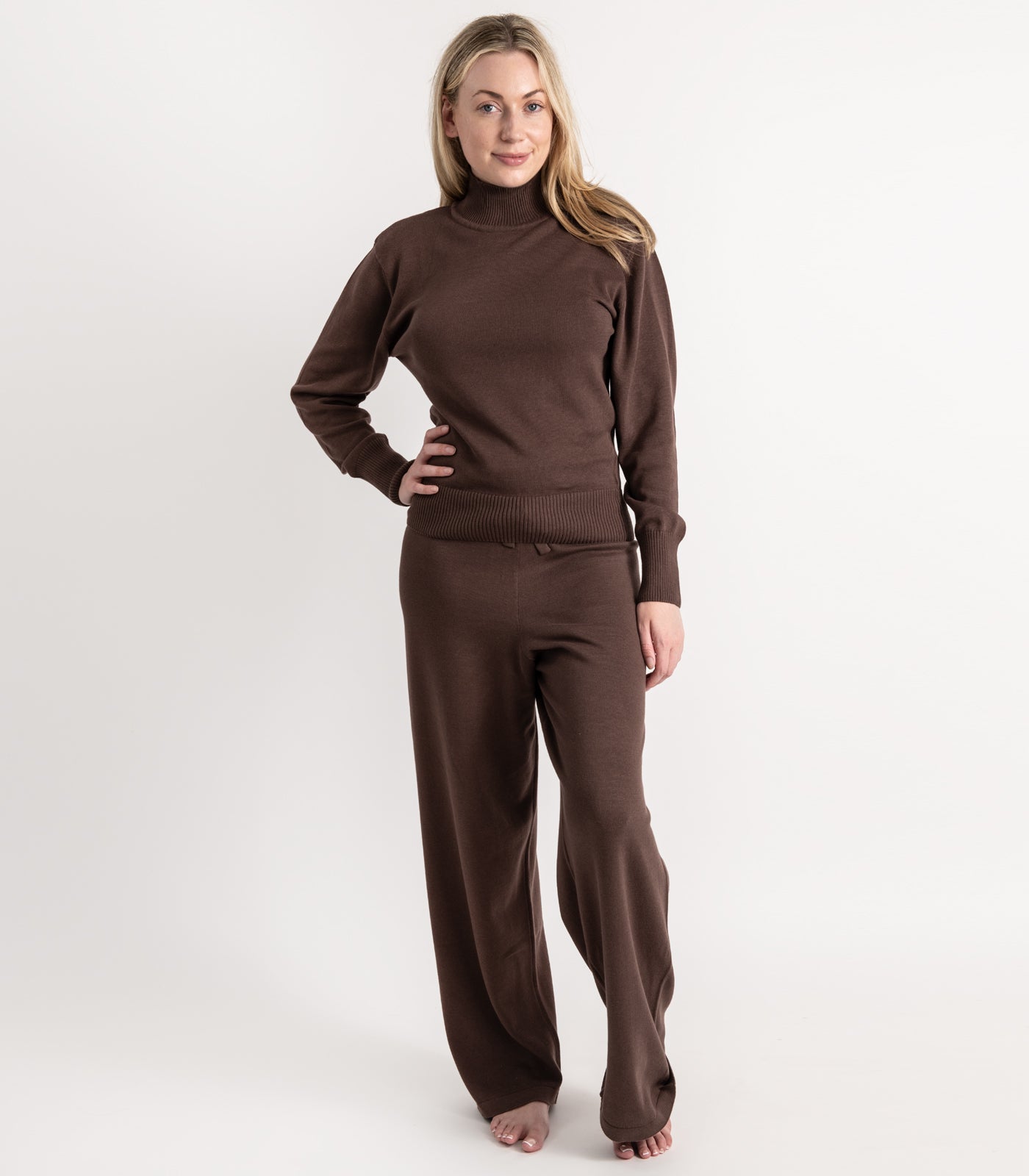 Bhumi Organic Cotton - Fine Knit Pant - Chocolate