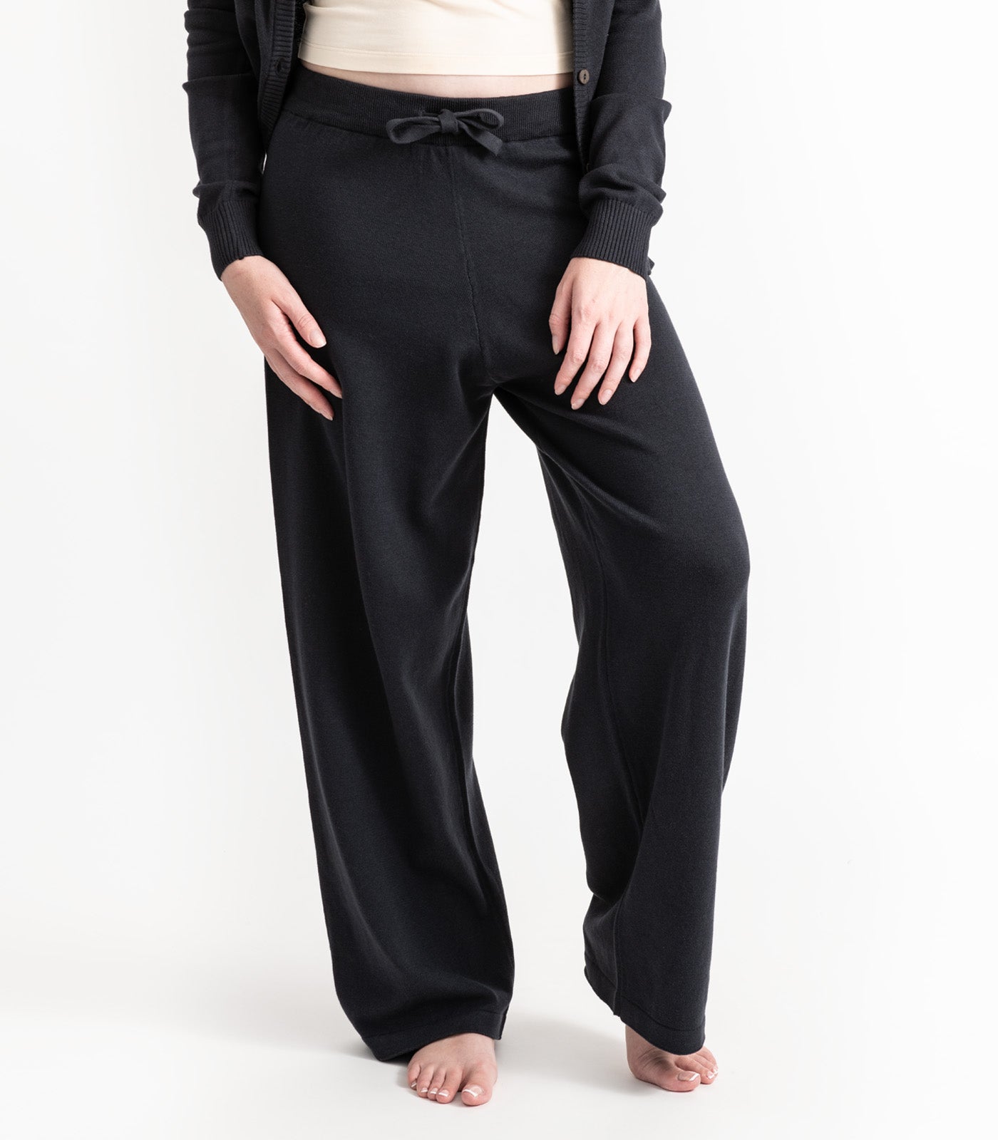 Bhumi Organic Cotton - Fine Knit Pant - Charcoal