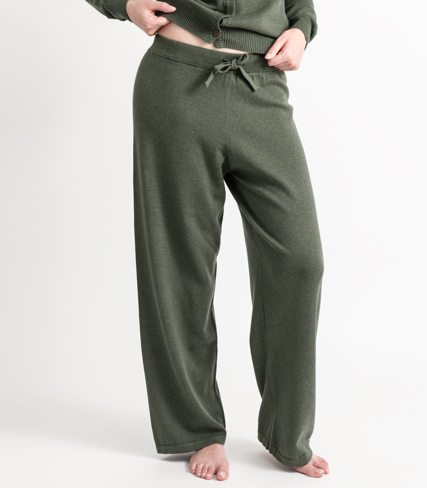 Bhumi Organic Cotton - Fine Knit Pant - Olive