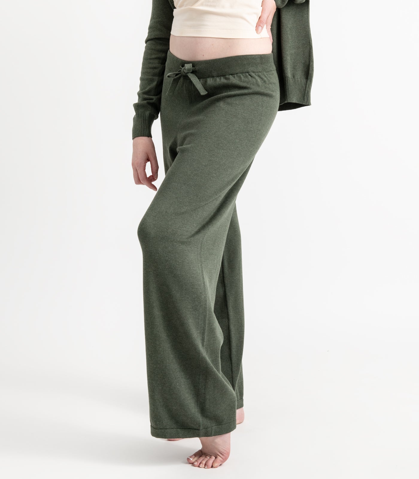 Bhumi Organic Cotton - Fine Knit Pant - Olive