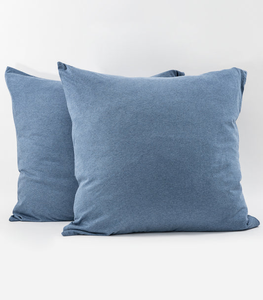Ocean Blue Melange - Jersey European Pillow