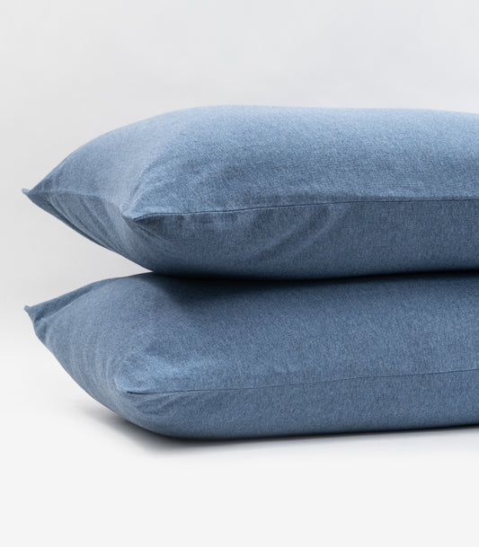 Ocean Blue Melange - Jersey Standard Pillow