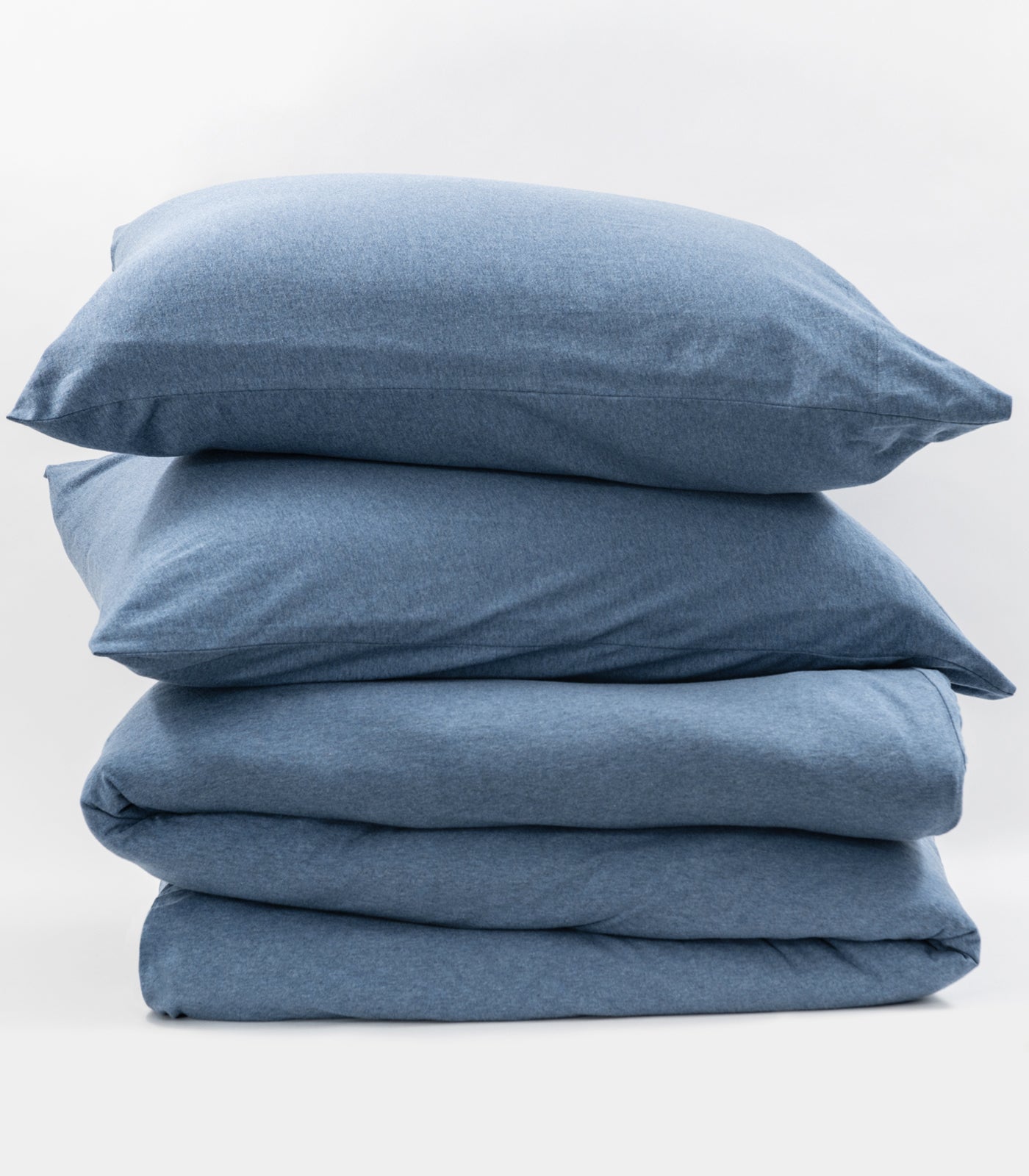 Ocean Blue Melange - Jersey Quilt Cover Set