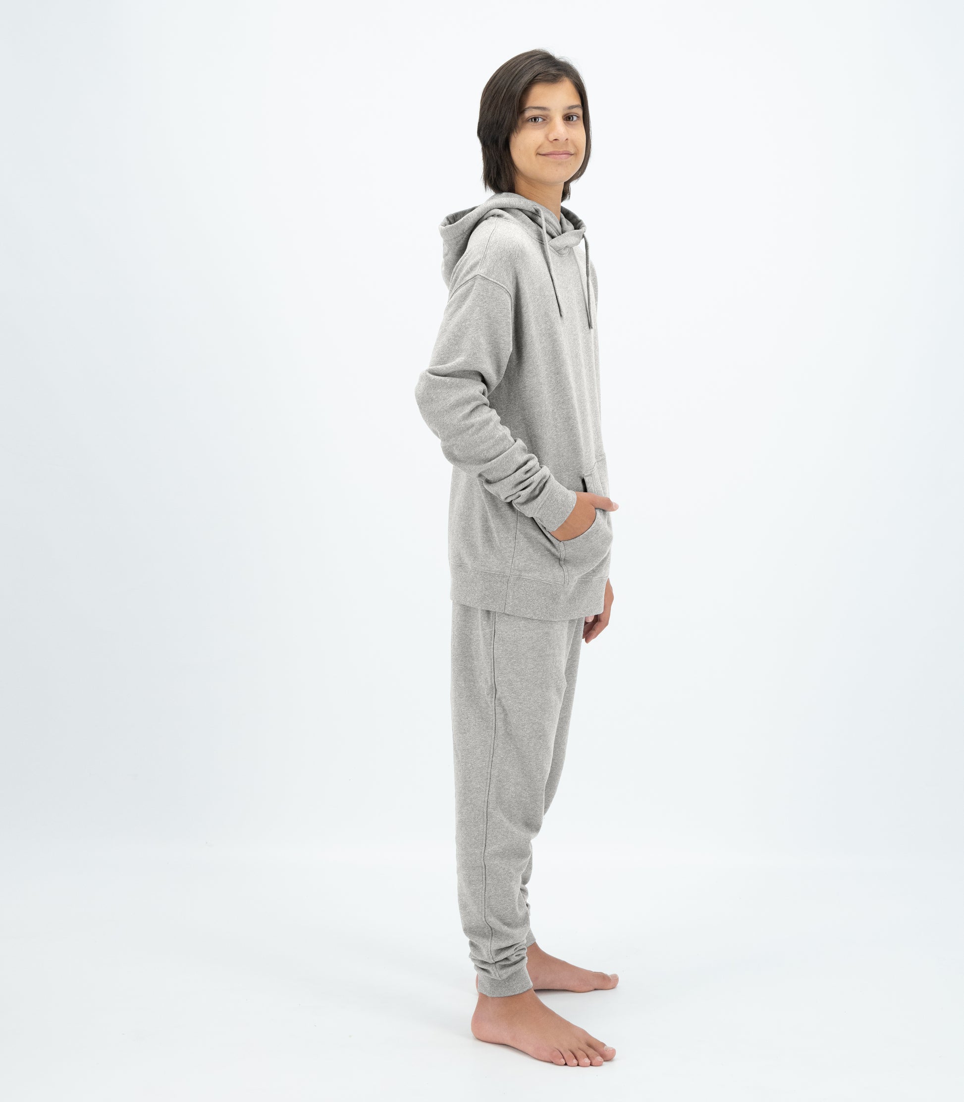 Bhumi Organic Cotton - Kid's Hoodie - Light Grey Melange