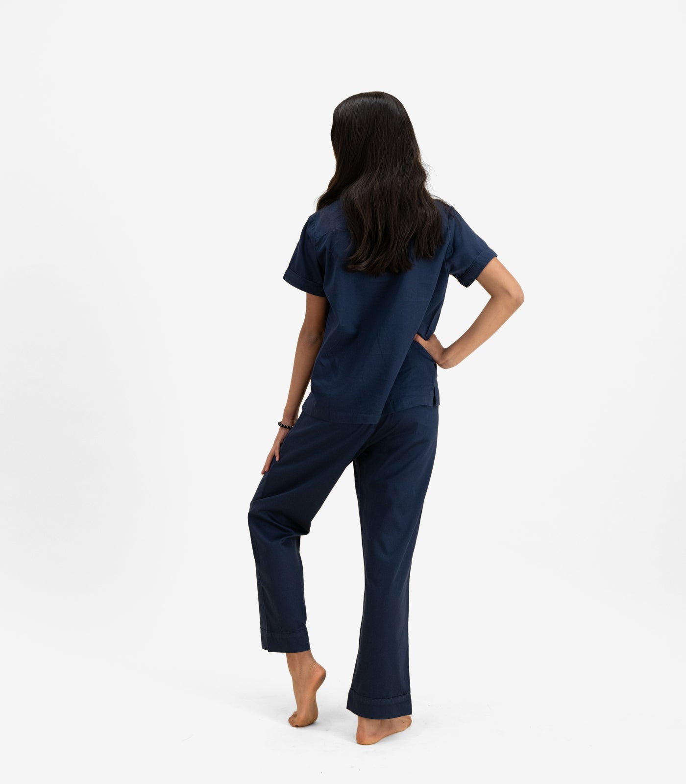 Bhumi Organic Cotton - Kids Sateen Short Sleeve PJ Set - Navy