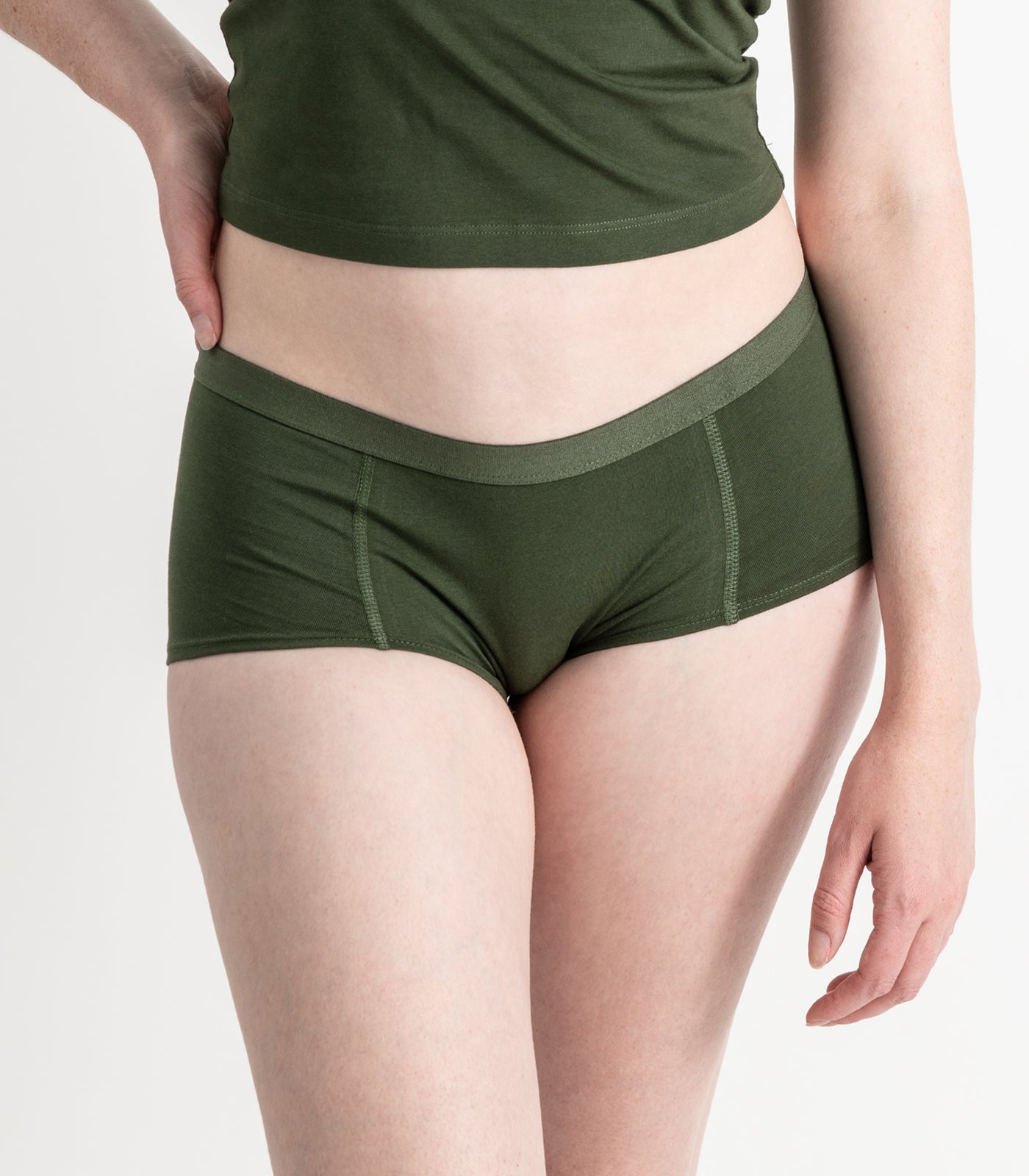 Bhumi Organic Cotton - Boy Short (2 Pack) - Kombu Green