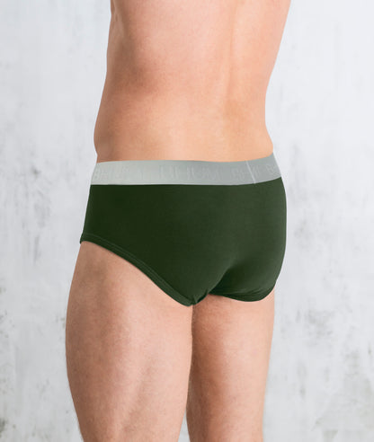 Bhumi Organic Cotton - The Original Briefs (2 Pack) - Kombu Green