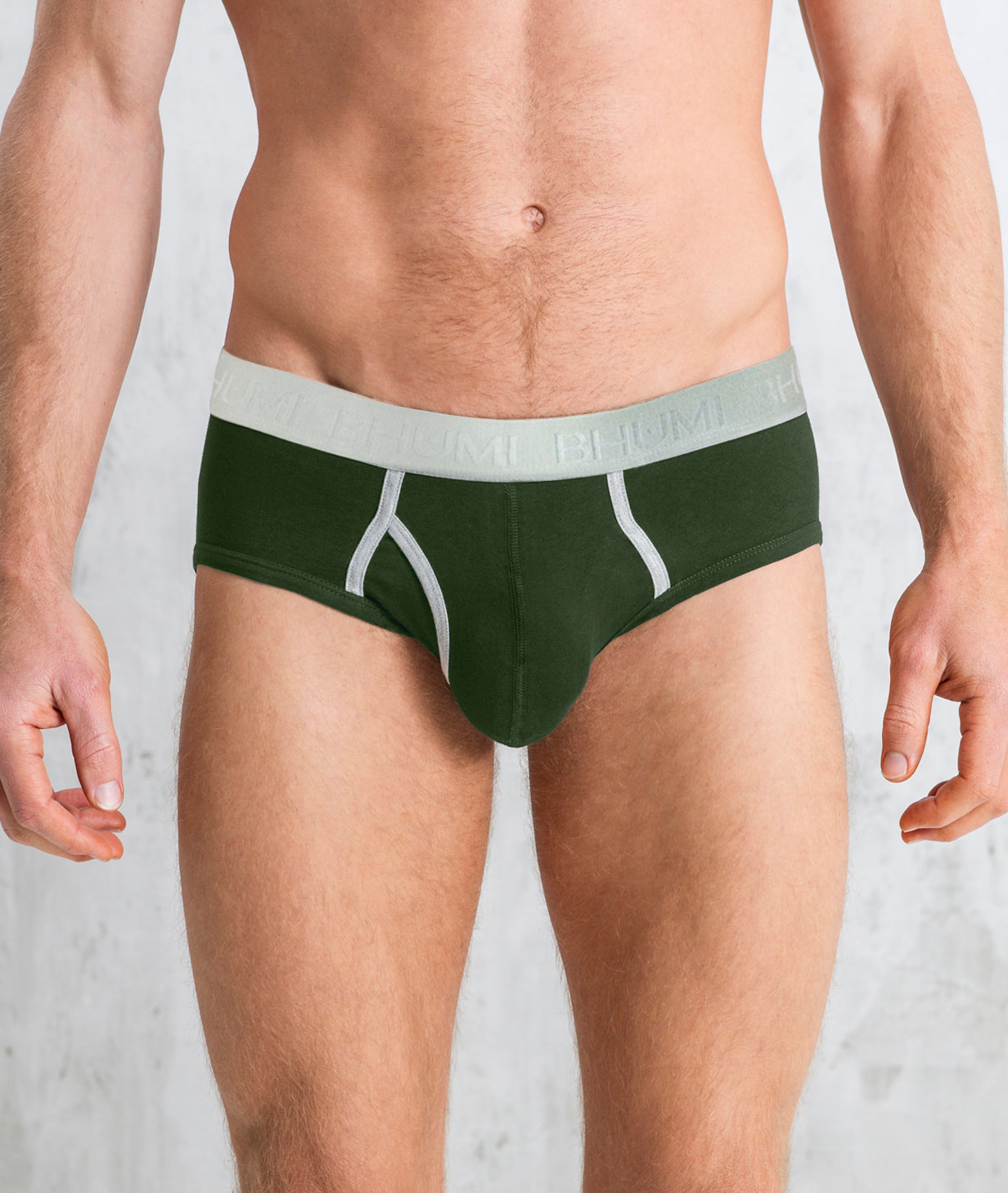 Bhumi Organic Cotton - The Original Briefs (2 Pack) - Kombu Green