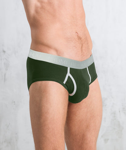 Bhumi Organic Cotton - The Original Briefs (2 Pack) - Kombu Green