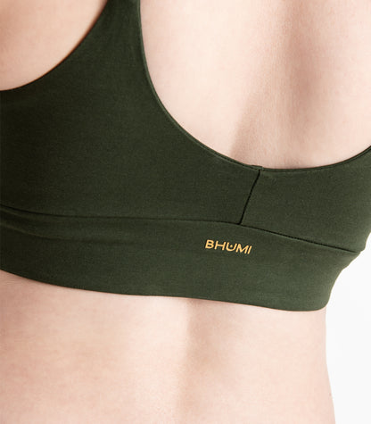 Bhumi Organic Cotton - Classic T-Shirt Bra - Kombu Green