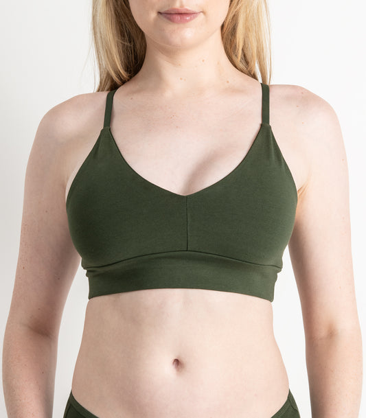 Bhumi Organic Cotton - Classic T-Shirt Bra - Kombu Green