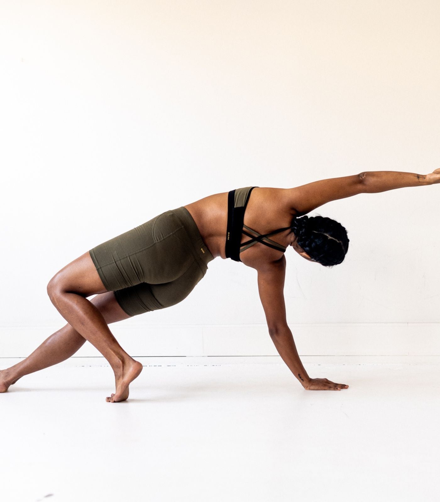 Long Bike Shorts - Dark Olive