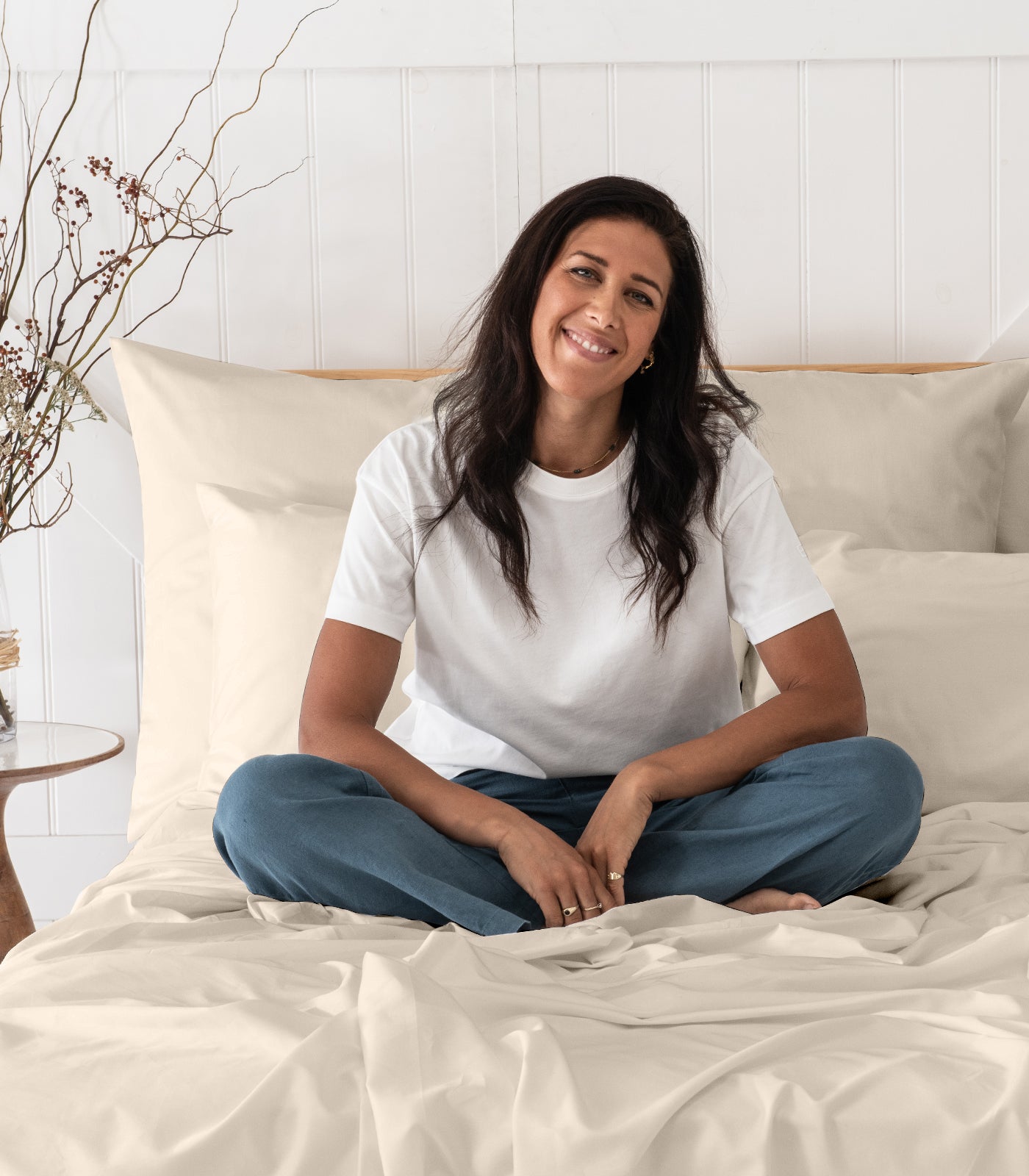 Bhumi Organic Cotton - Sateen Sheet Set - Ivory