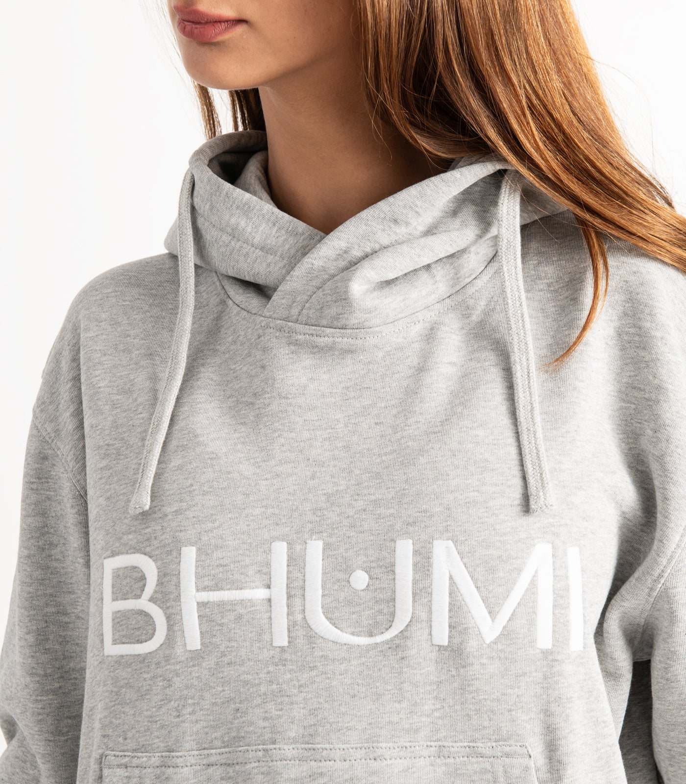 Bhumi Organic Cotton - Hoodie - Logo - Light Grey Melange