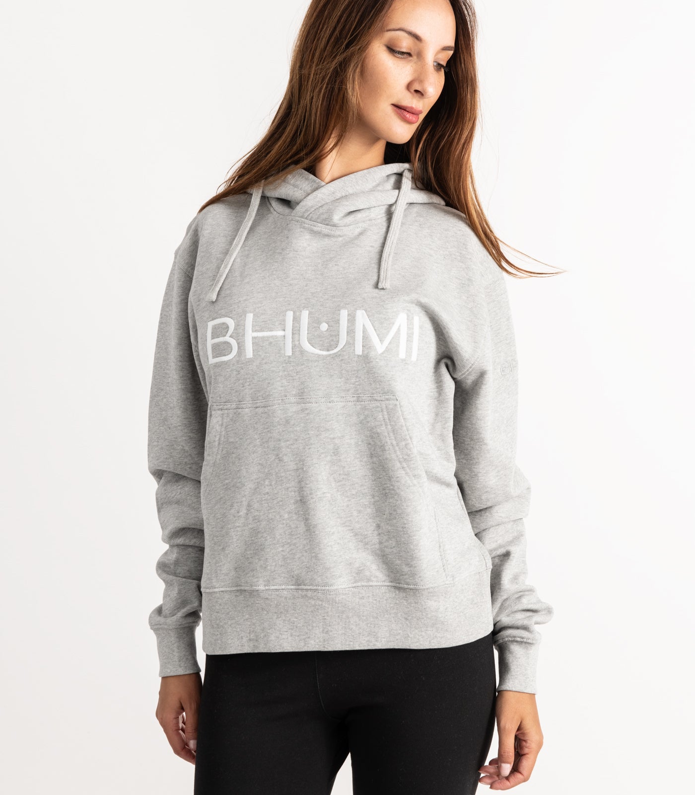 Bhumi Organic Cotton - Hoodie - Logo - Light Grey Melange