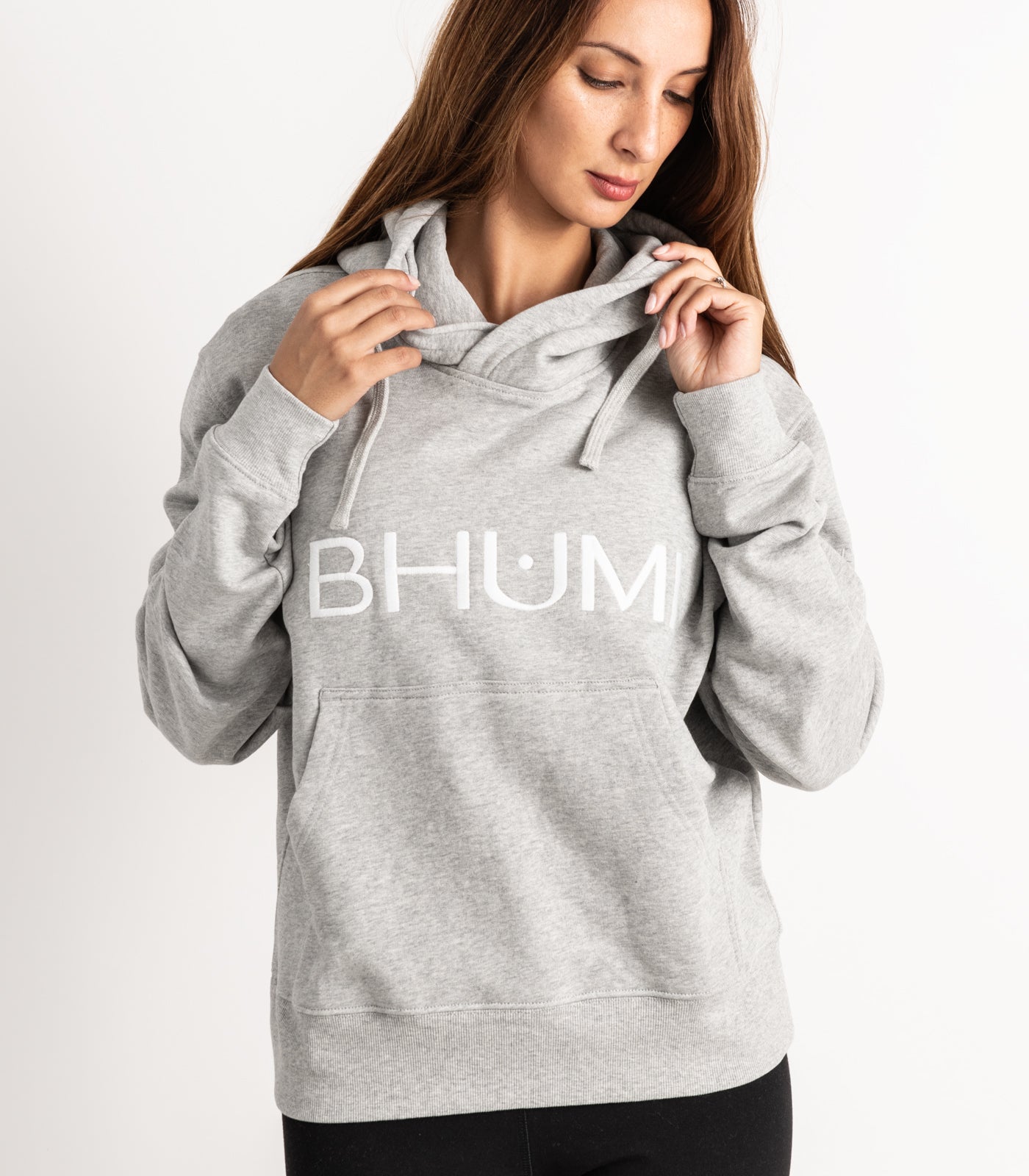 Bhumi Organic Cotton - Hoodie - Logo - Light Grey Melange