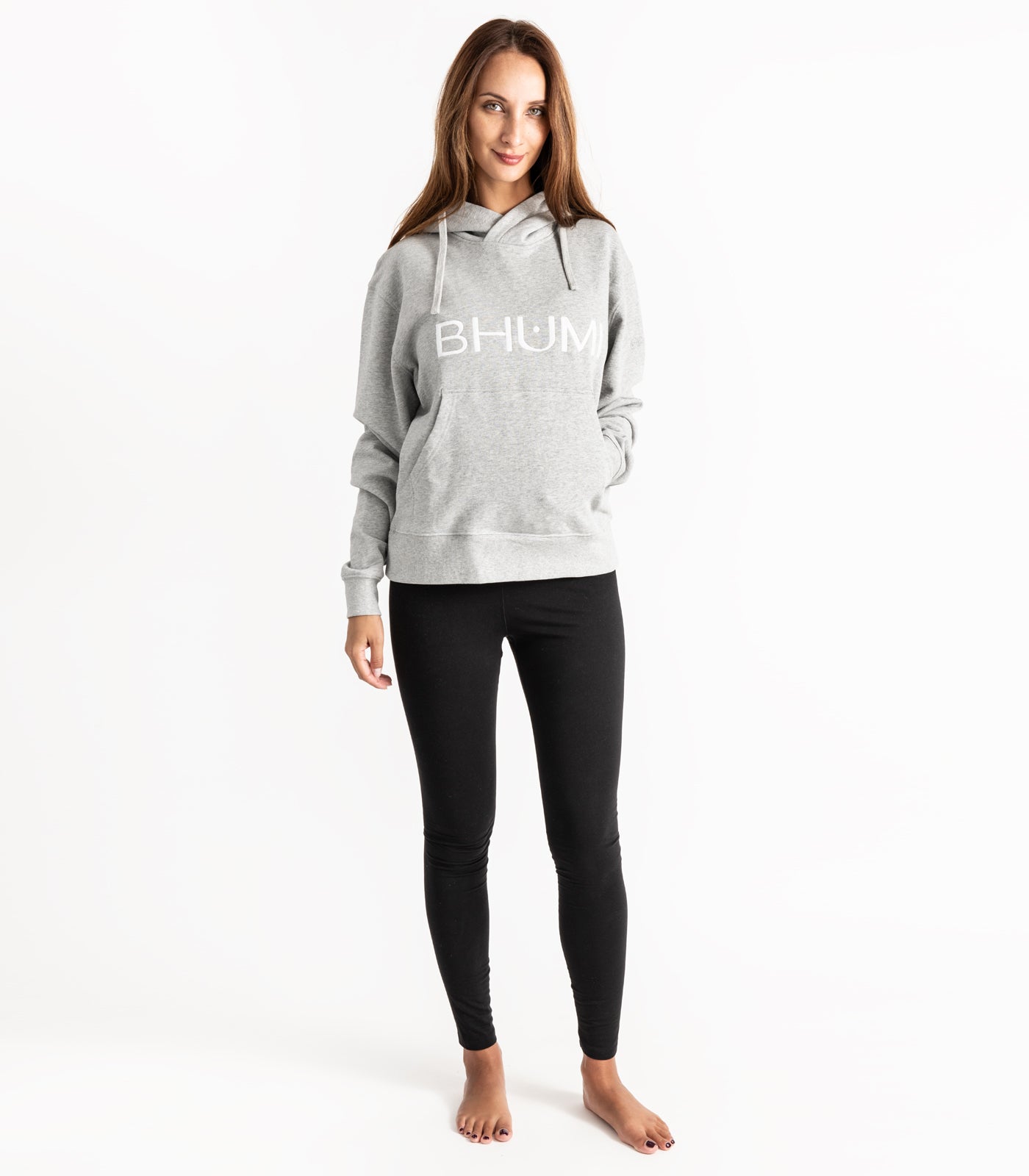 Bhumi Organic Cotton - Hoodie - Logo - Light Grey Melange