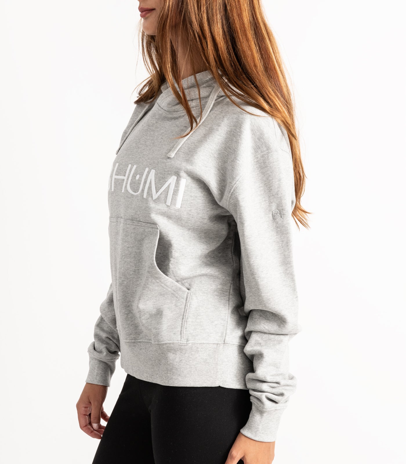 Bhumi Organic Cotton - Hoodie - Logo - Light Grey Melange