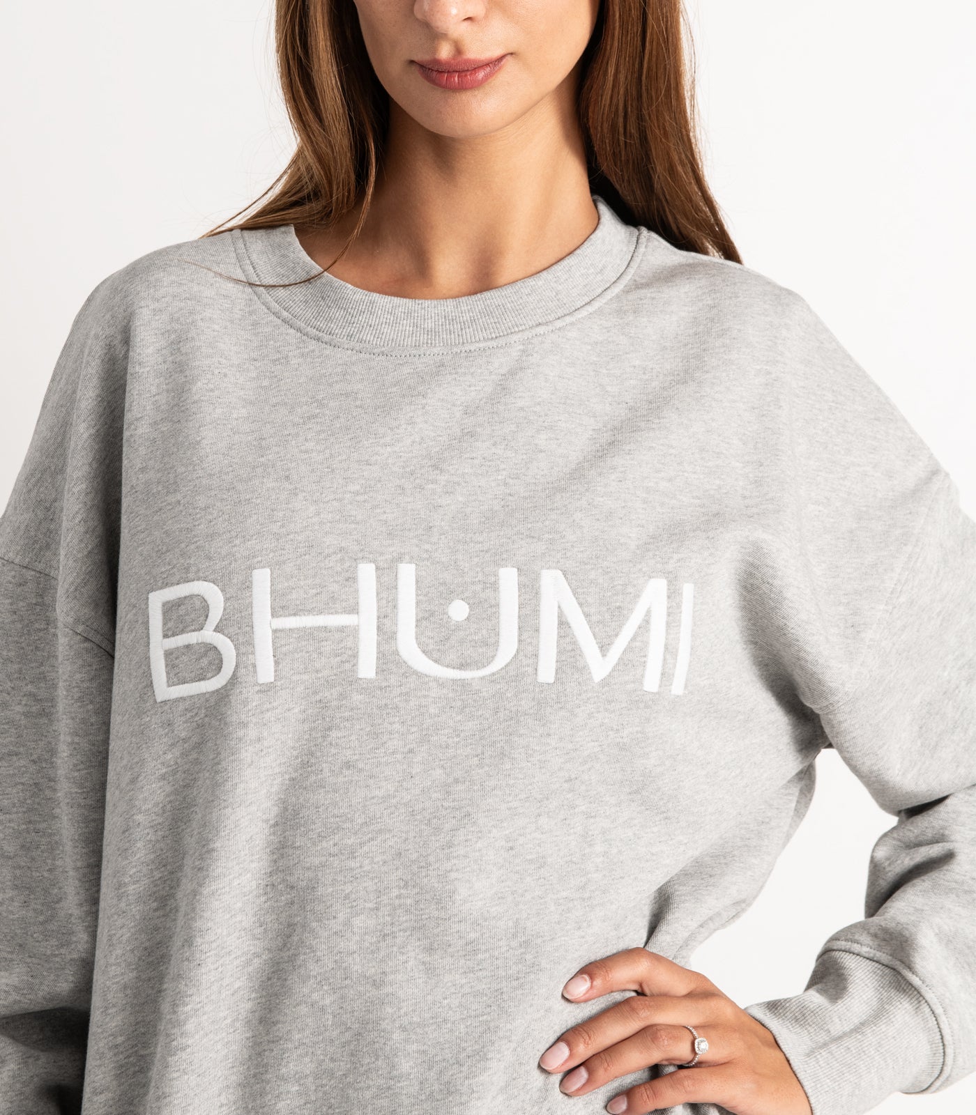 Bhumi Organic Cotton - Sweatshirt - Logo - Light Grey Melange