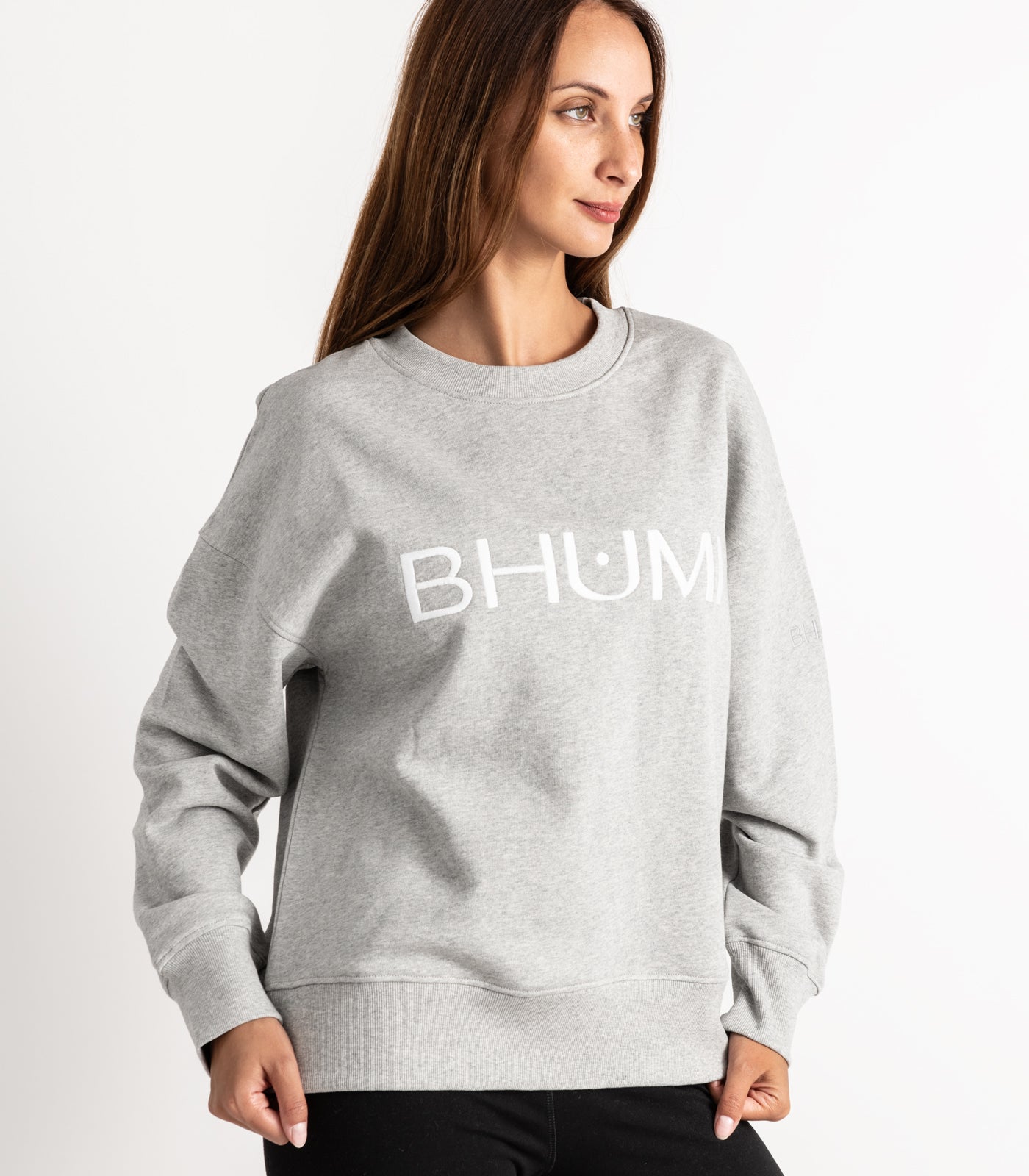 Bhumi Organic Cotton - Sweatshirt - Logo - Light Grey Melange