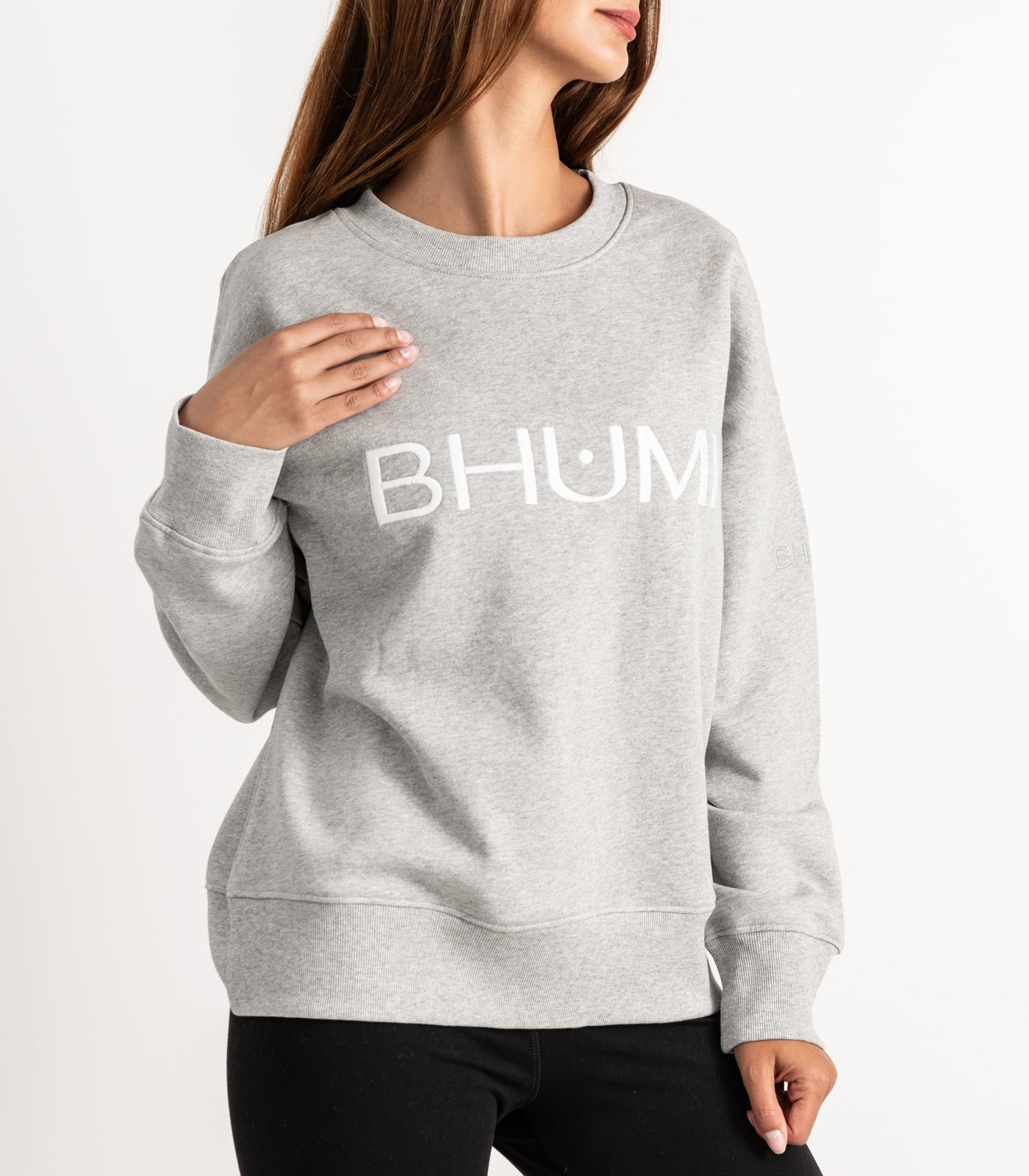 Bhumi Organic Cotton - Sweatshirt - Logo - Light Grey Melange