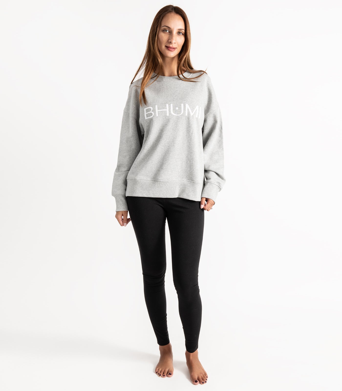 Bhumi Organic Cotton - Sweatshirt - Logo - Light Grey Melange