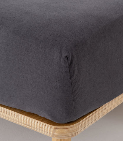 Linen Fitted Sheet Set - Ash
