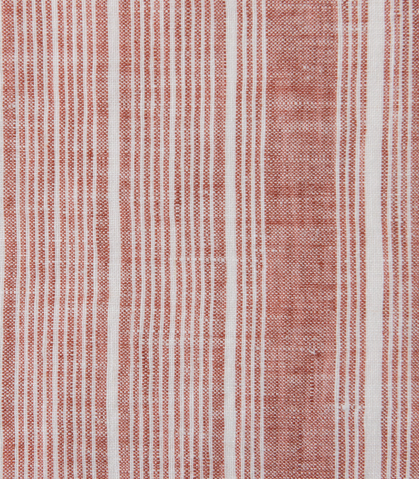 Bhumi Organic Cotton - Linen Sheet Set - Rust Stripe