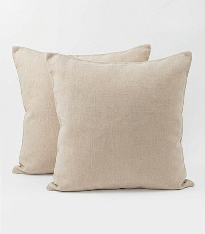 Linen European Pillow Cases - Raw