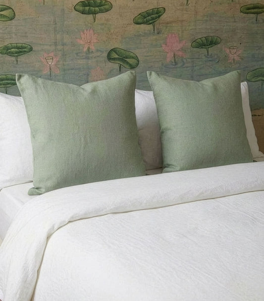 Linen European Pillow Cases - Sage