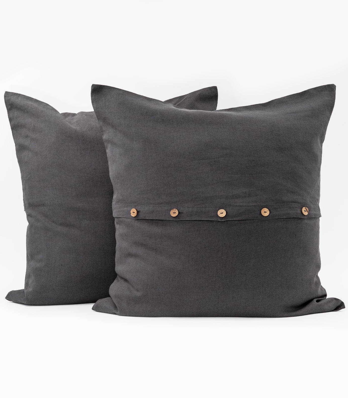 Linen European Pillow Cases - Ash