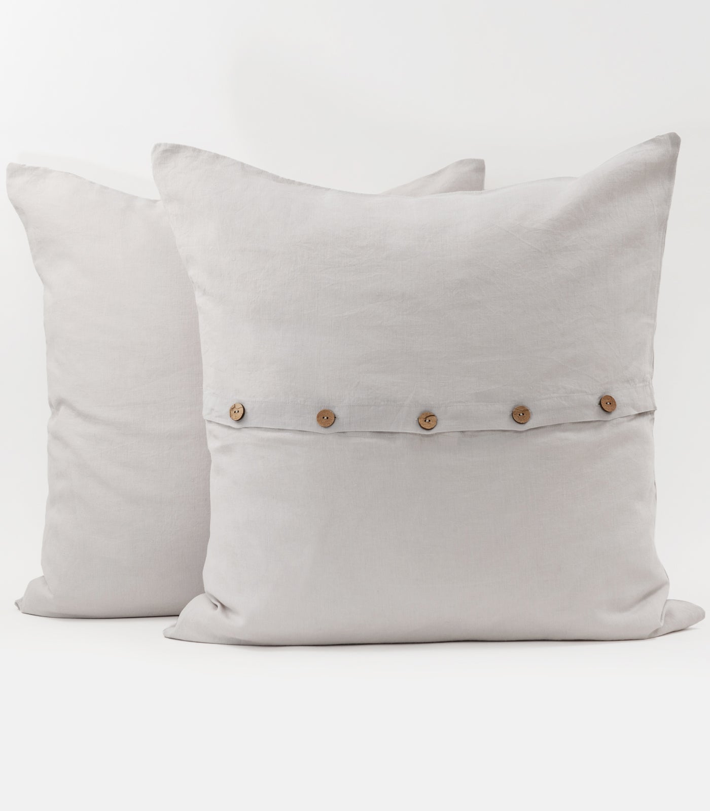 Linen European Pillow Cases - Fog
