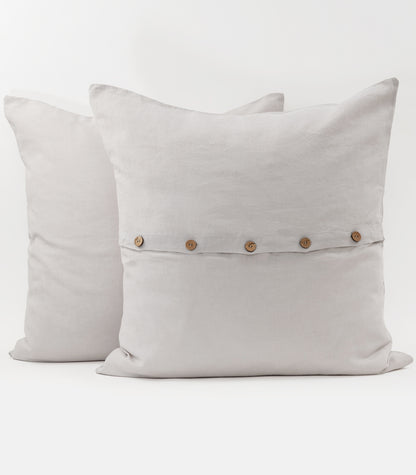 Linen European Pillow Cases - Fog