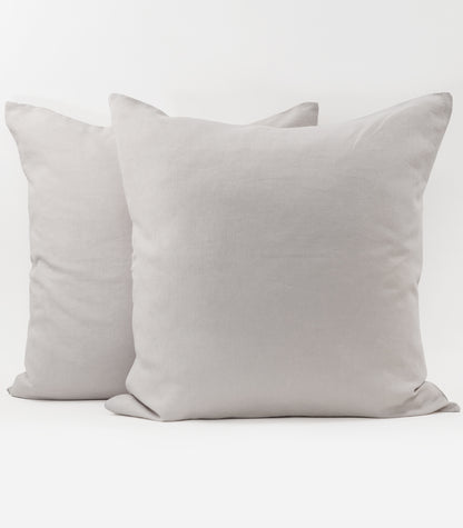 Linen European Pillow Cases - Fog