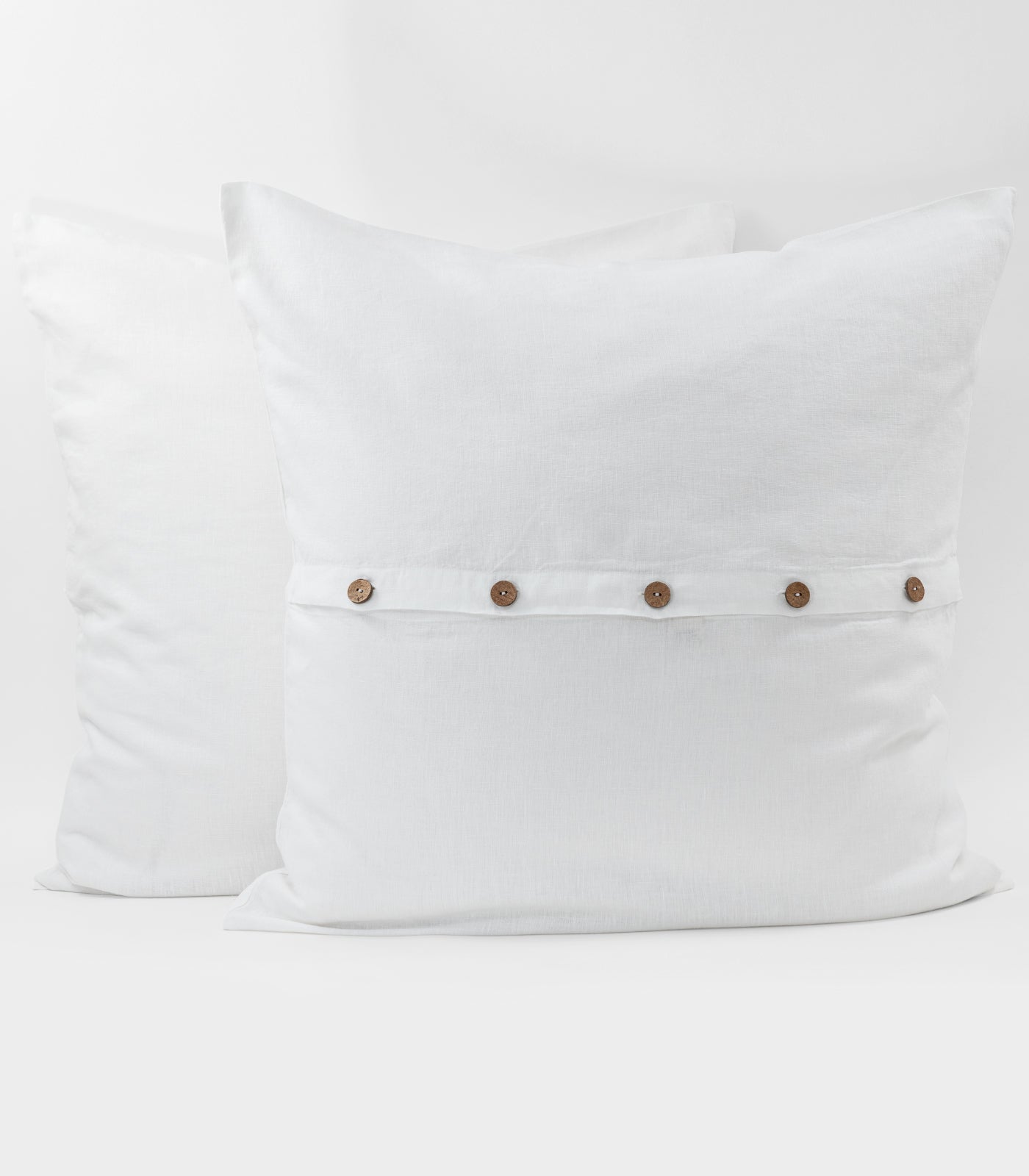 Linen European Pillow Cases - White