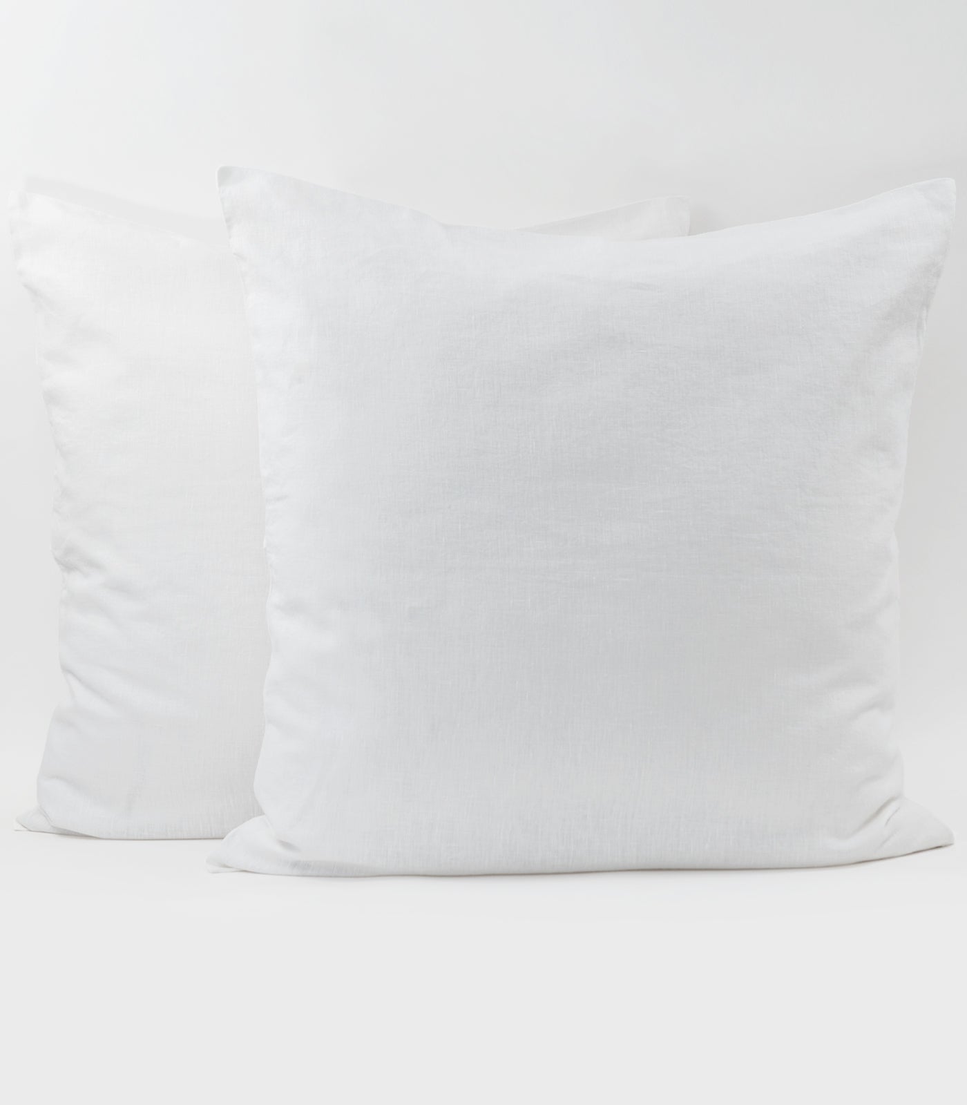 Linen European Pillow Cases - White