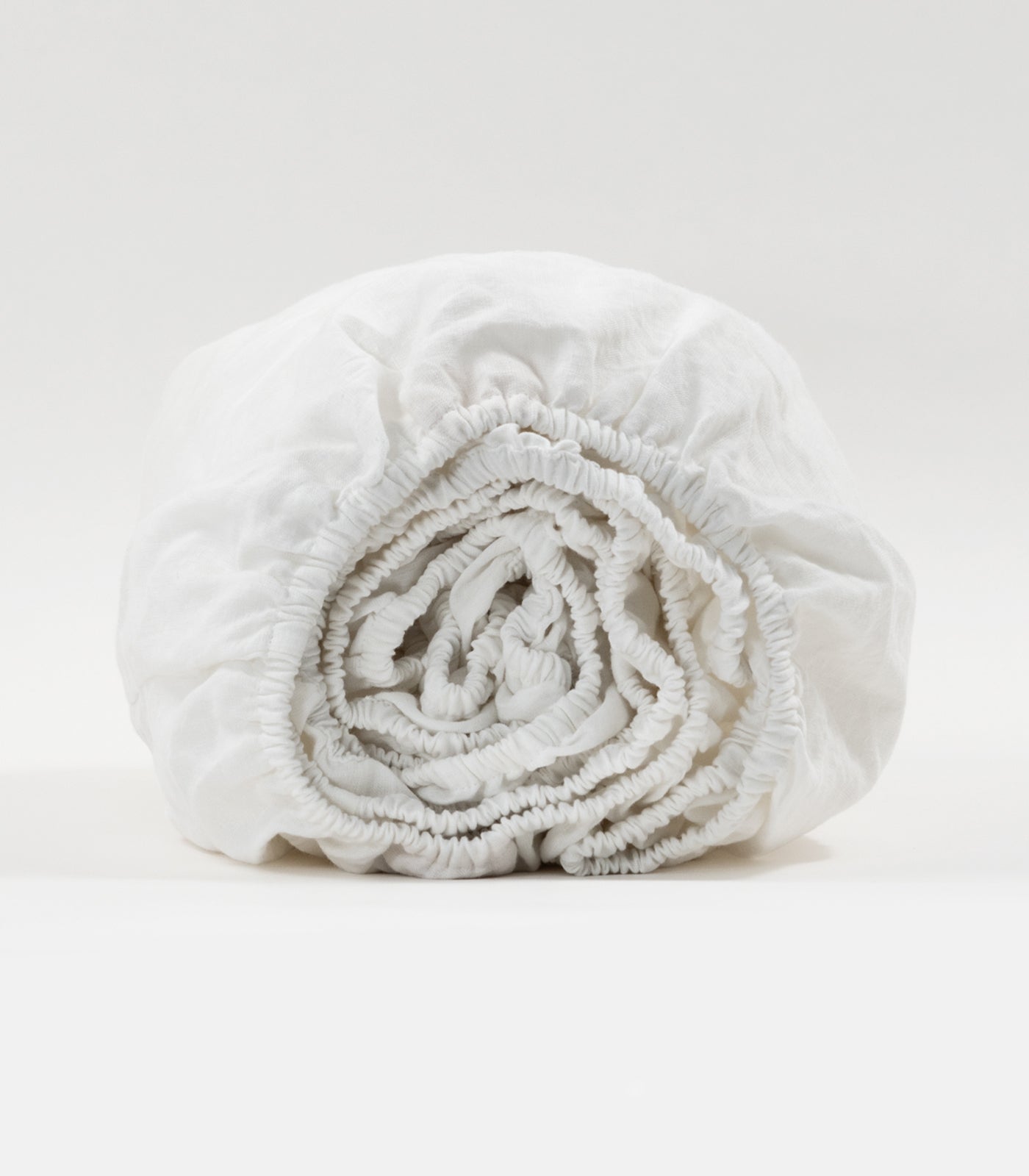 Linen Fitted Sheet Set - White