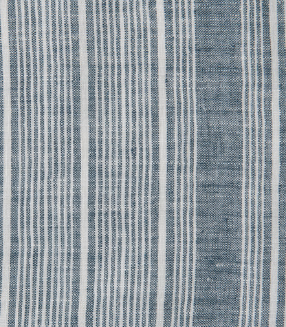 Bhumi Organic Cotton - Linen Sheet Set - Indian Teal Stripe