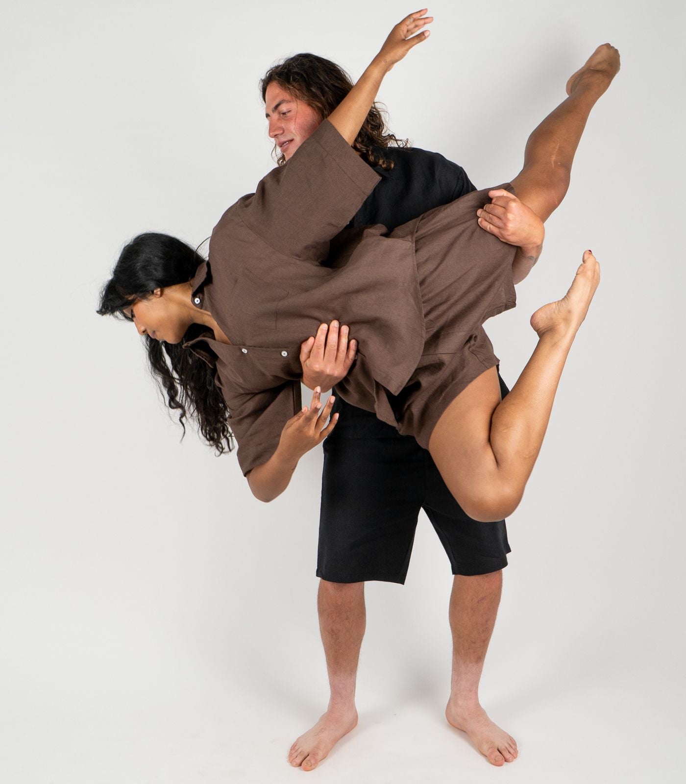 Organic Linen Boxy Lounge Shorts & Lounge Shirt