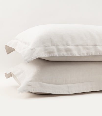 Bhumi Organic Cotton - Linen Pillow Cases (Pair) - Ice