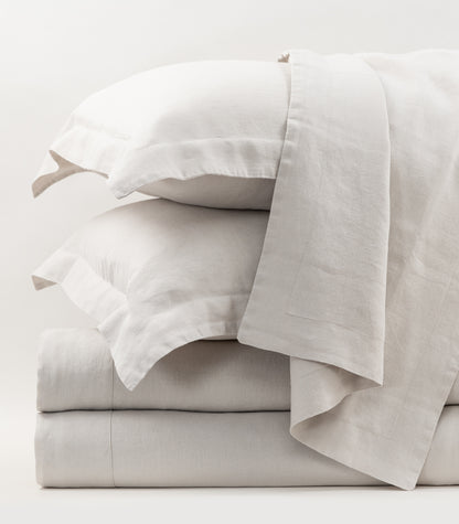 Bhumi Organic Cotton - Linen Sheet Set - Ice