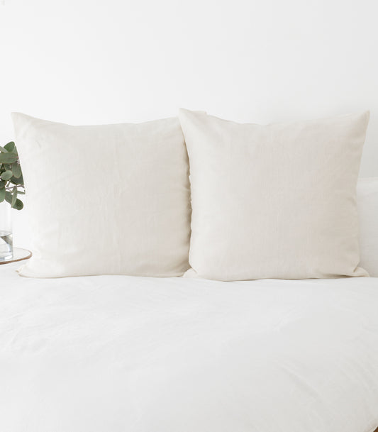 Linen European Pillow Cases - Natural