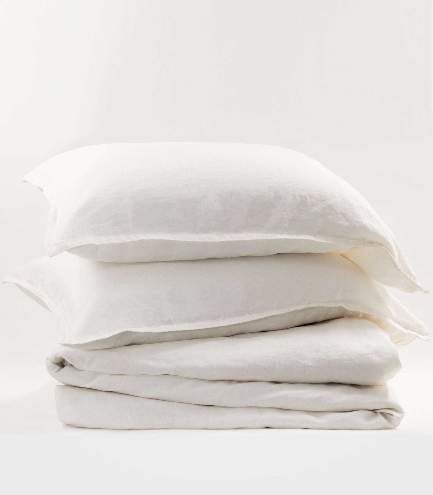 Linen Quilt Cover Set - Natural
